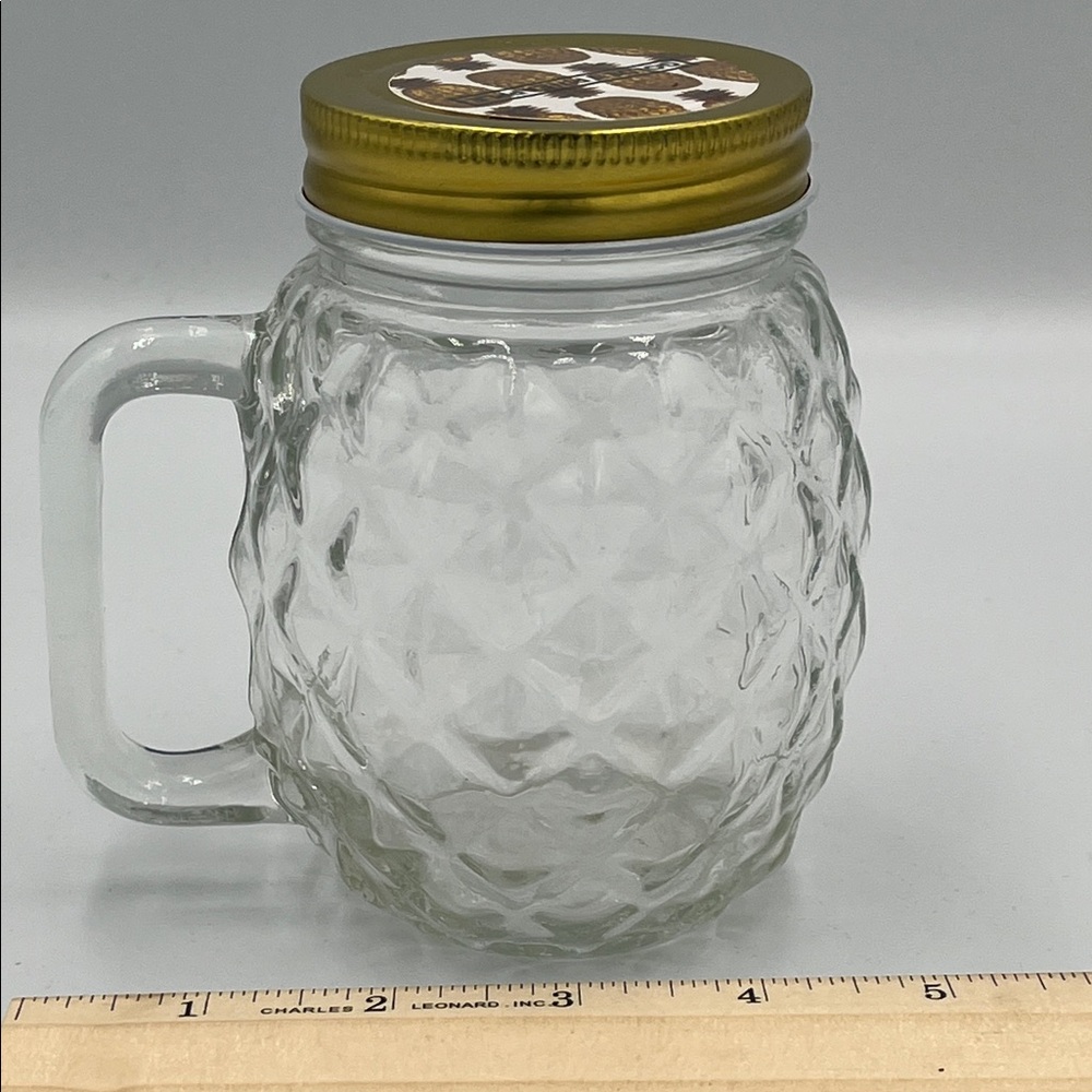 Pineapple textured mason jar no tags, but never been used